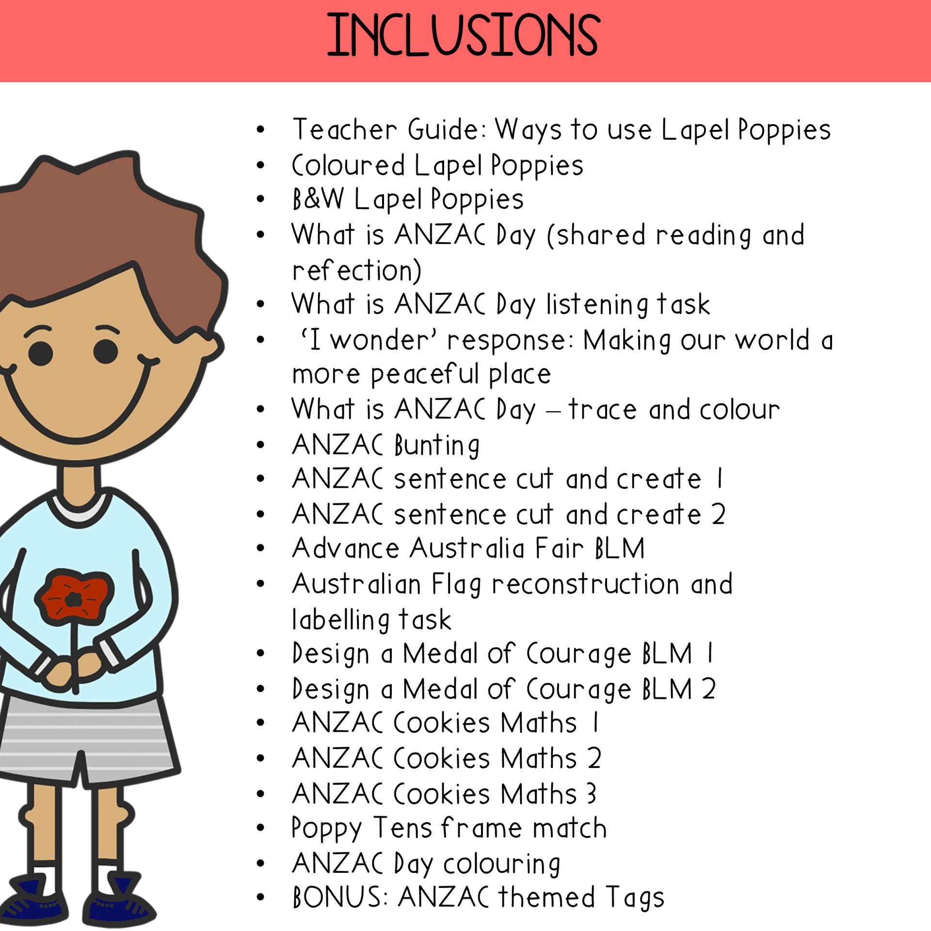 ANZAC Day Activity Pack - Kindergarten | Foundation | Prep