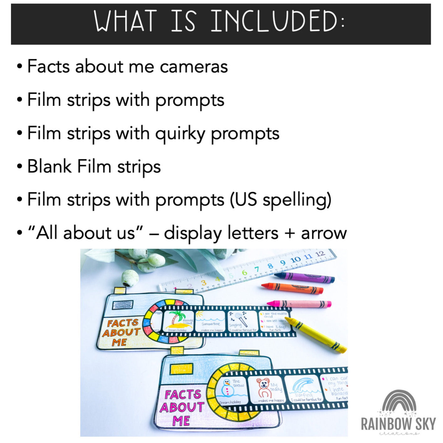 All About Me Cameras | Back to School Display