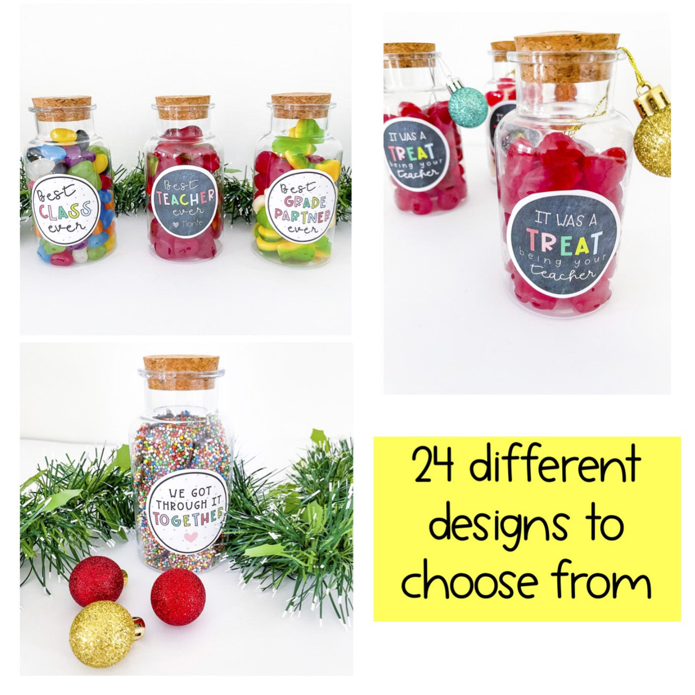 Christmas Gift Tags | Best Teacher Gift Jars | Student Gift Jars