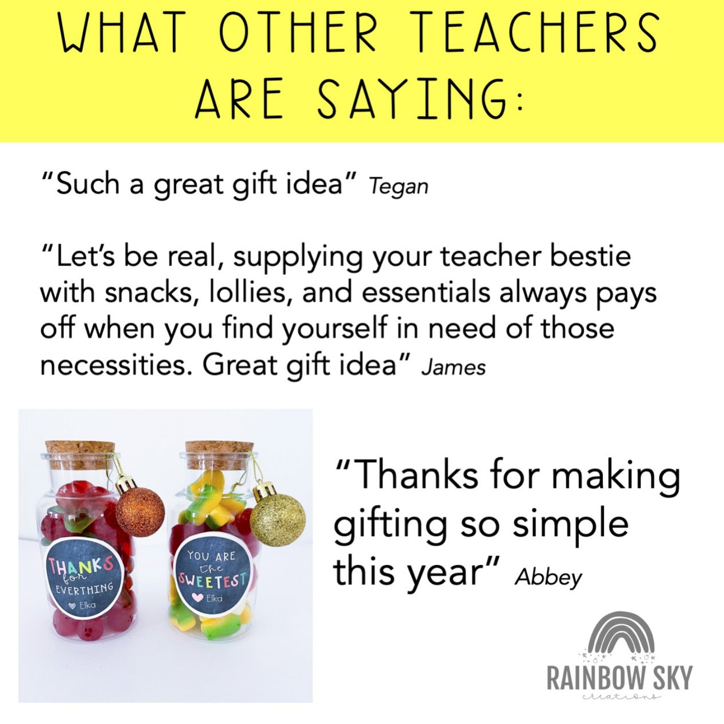 Christmas Gift Tags | Best Teacher Gift Jars | Student Gift Jars