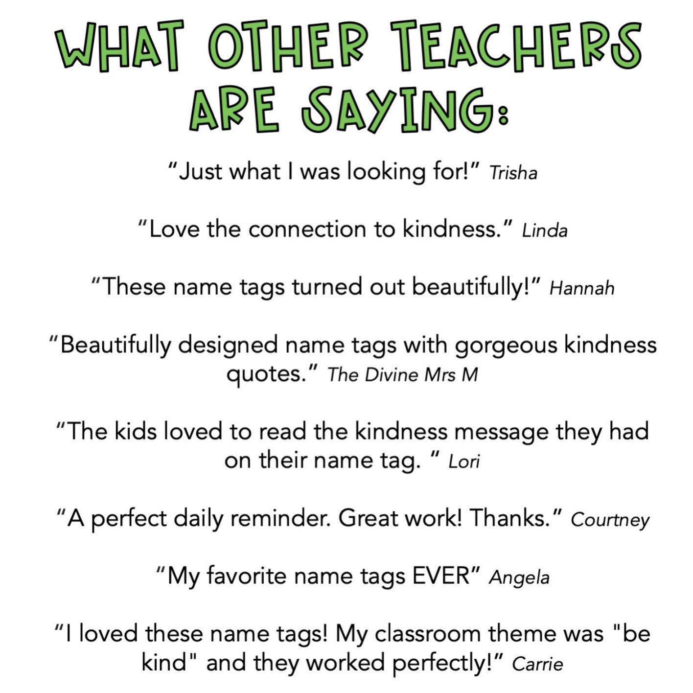 KINDNESS Editable Desk Name Tags | Christmas Theme