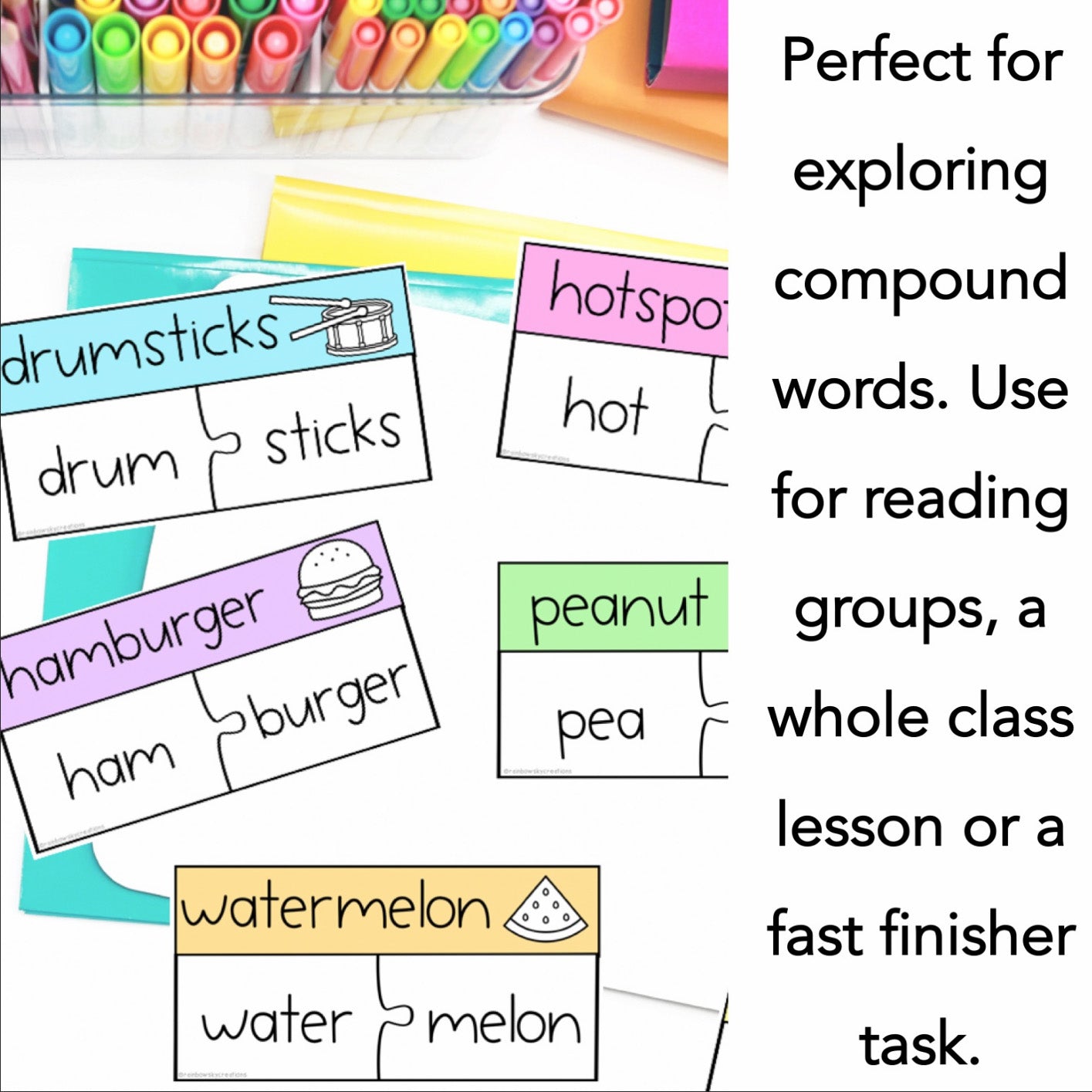Compound Word Puzzles | Compound Spelling Activity