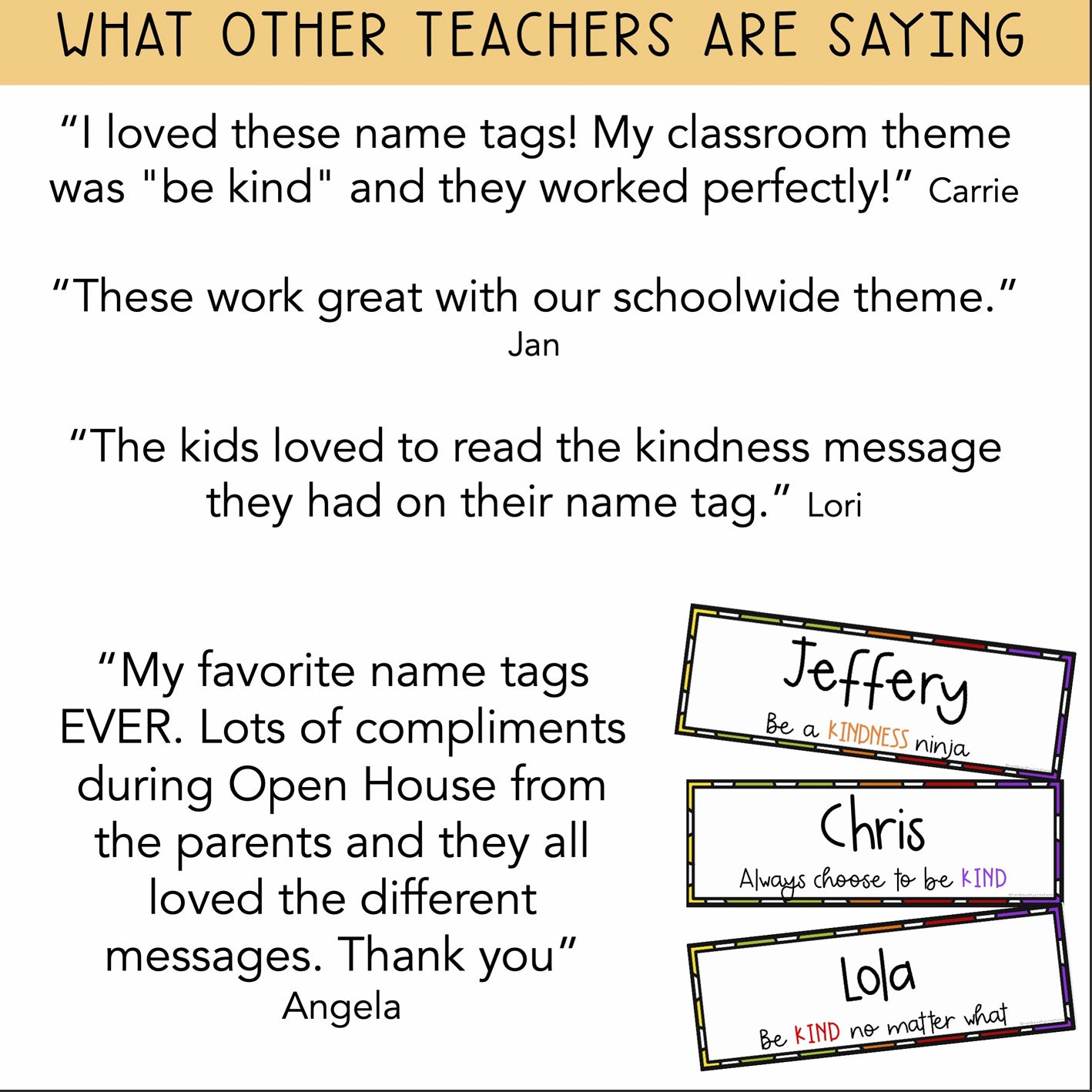 KINDNESS Editable Desk Name Tags / Desk Plates