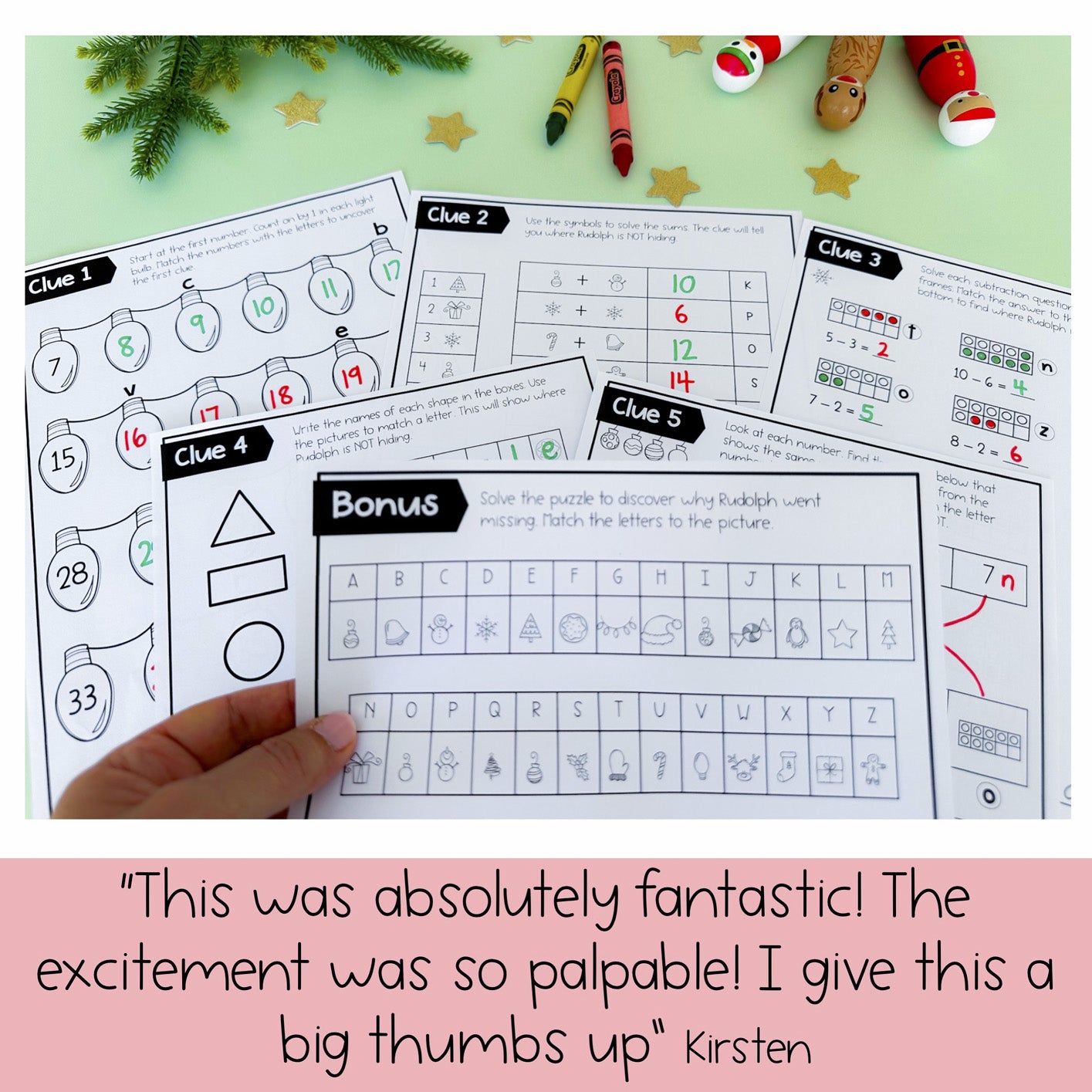 Christmas Math Code Cracker | Grade 1 & 2 Escape Room