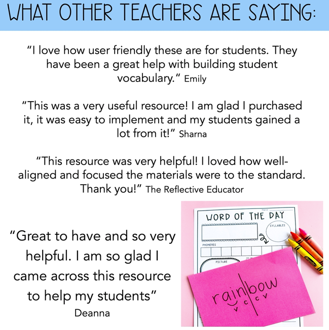 Word Of The Day BUNDLE (Digital & Printable)