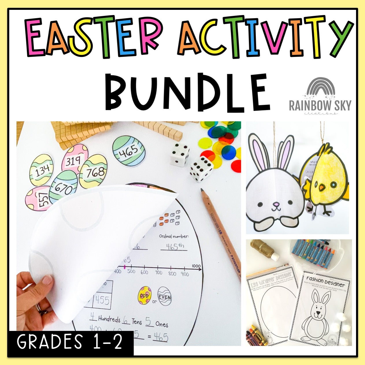 Easter Activity BUNDLE | Differentiated Easter Lessons Grades 1-2