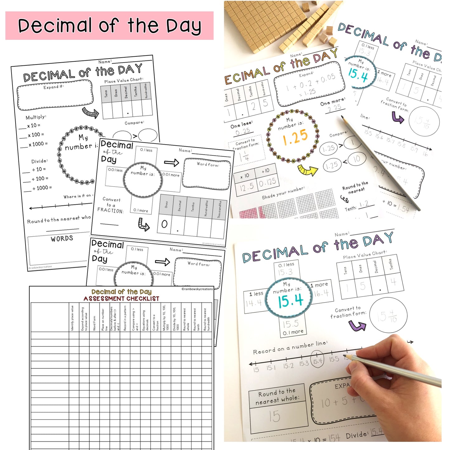 Place Value BUNDLE | Posters, Worksheets & Games | Grades 3-5