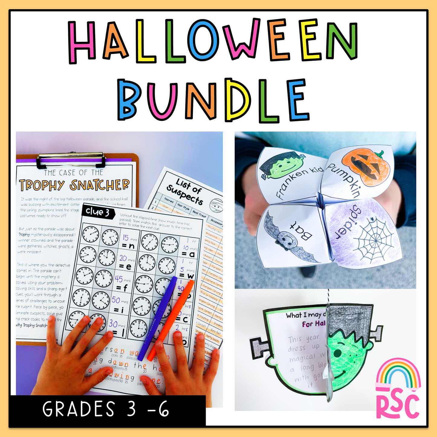 Halloween Bundle for Grades 3 - 6