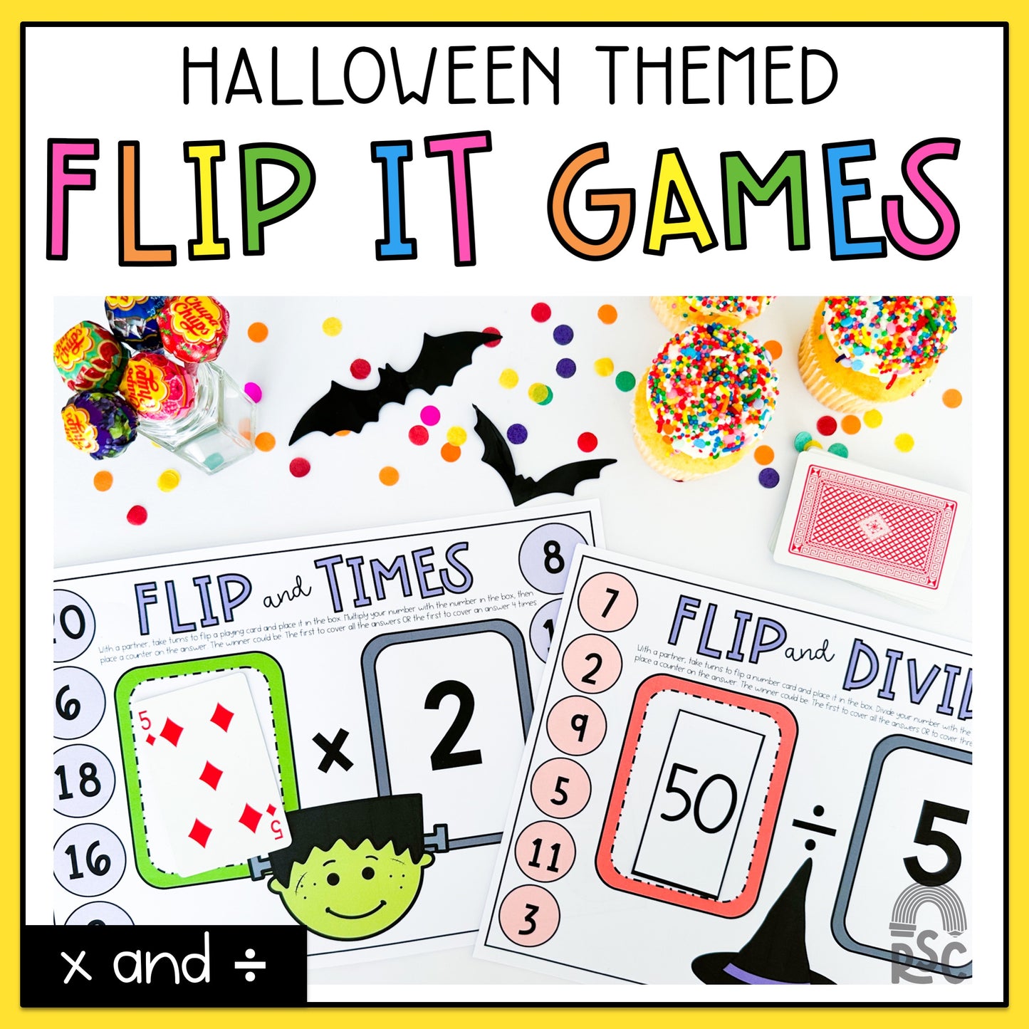Halloween Multiplication + Division Games | Grades 3 - 5