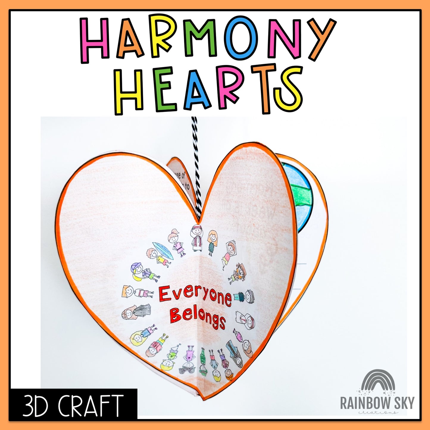 Harmony Day Hearts Display | Harmony Week Craft