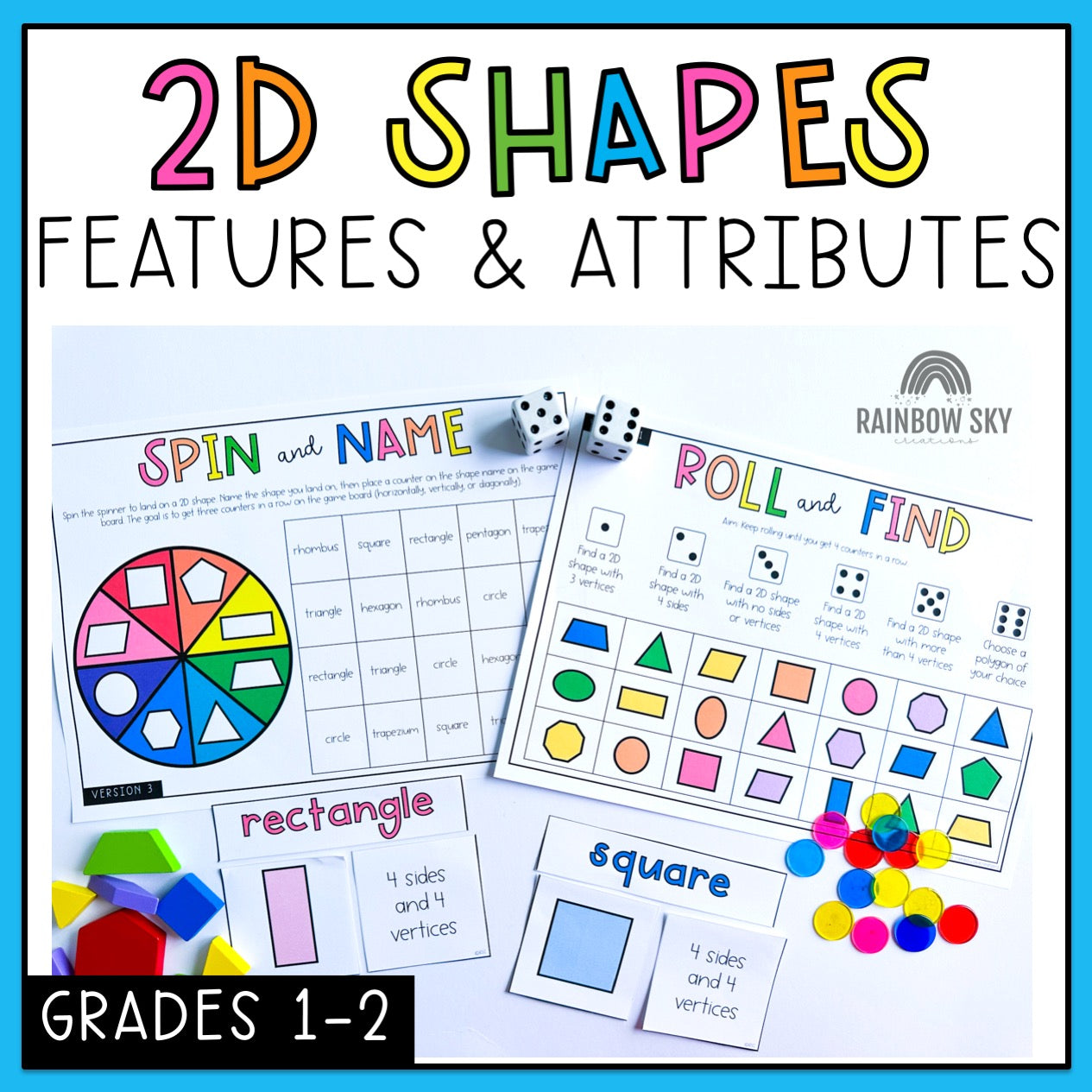 2D Shape Maths Centres Features Of 2D Shapes Grade 1 2 Rainbow 2d-shape-maths-centres-features-of-2d-shapes-grade-1-2-rainbow