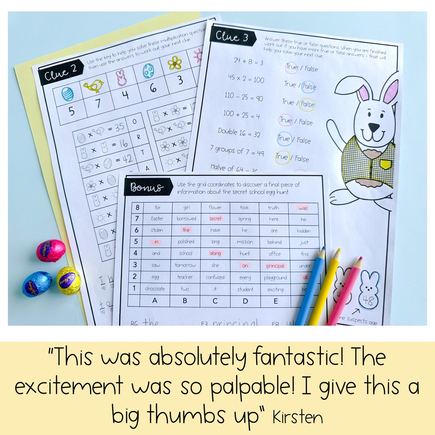 Easter Math Code Cracker | April Escape Room