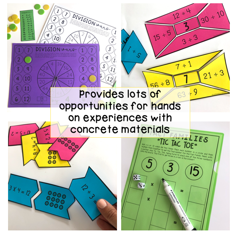 Hands-On Math Activities & Games | Multiplication & Division | Grades 3 - 4