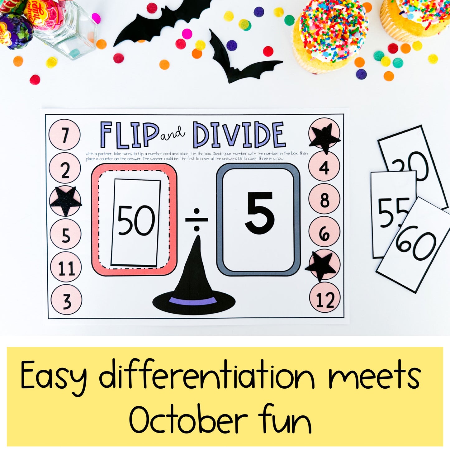 Halloween Multiplication + Division Games | Grades 3 - 5