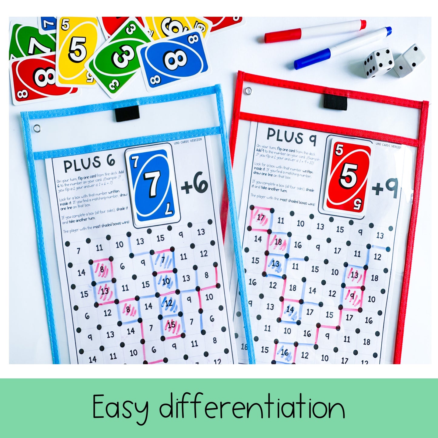 Dots and Boxes BUNDLE | Addition, Subtraction, Multiplication, Division Games