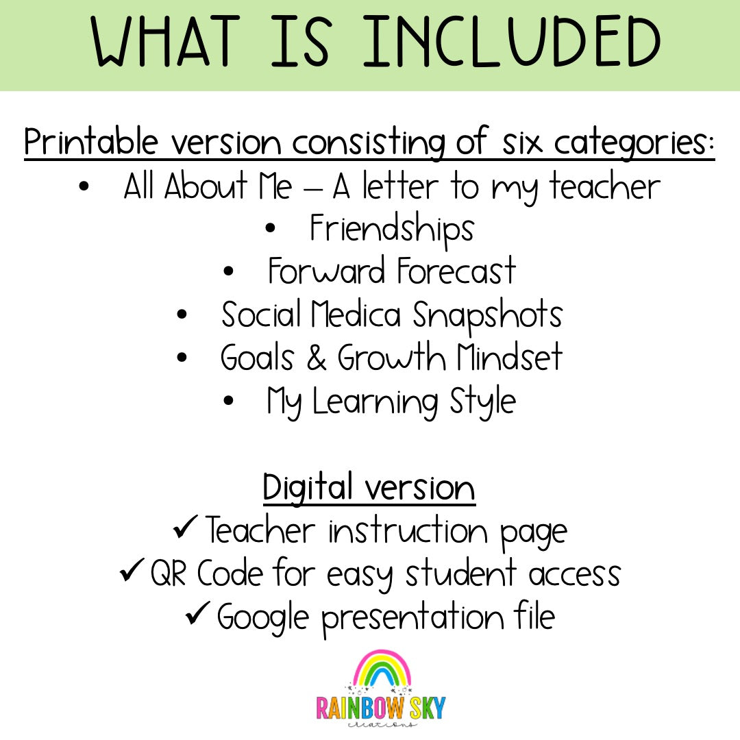 First Day Of School Flipbook BUNDLE - Back To school Grades 2-3 (Digital & Printable)