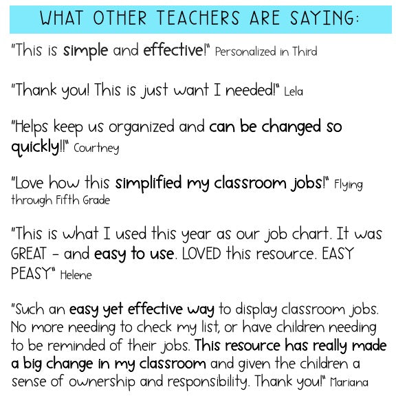 Classroom Job Templates - Simple Classroom Jobs (Splash Rainbow Theme)