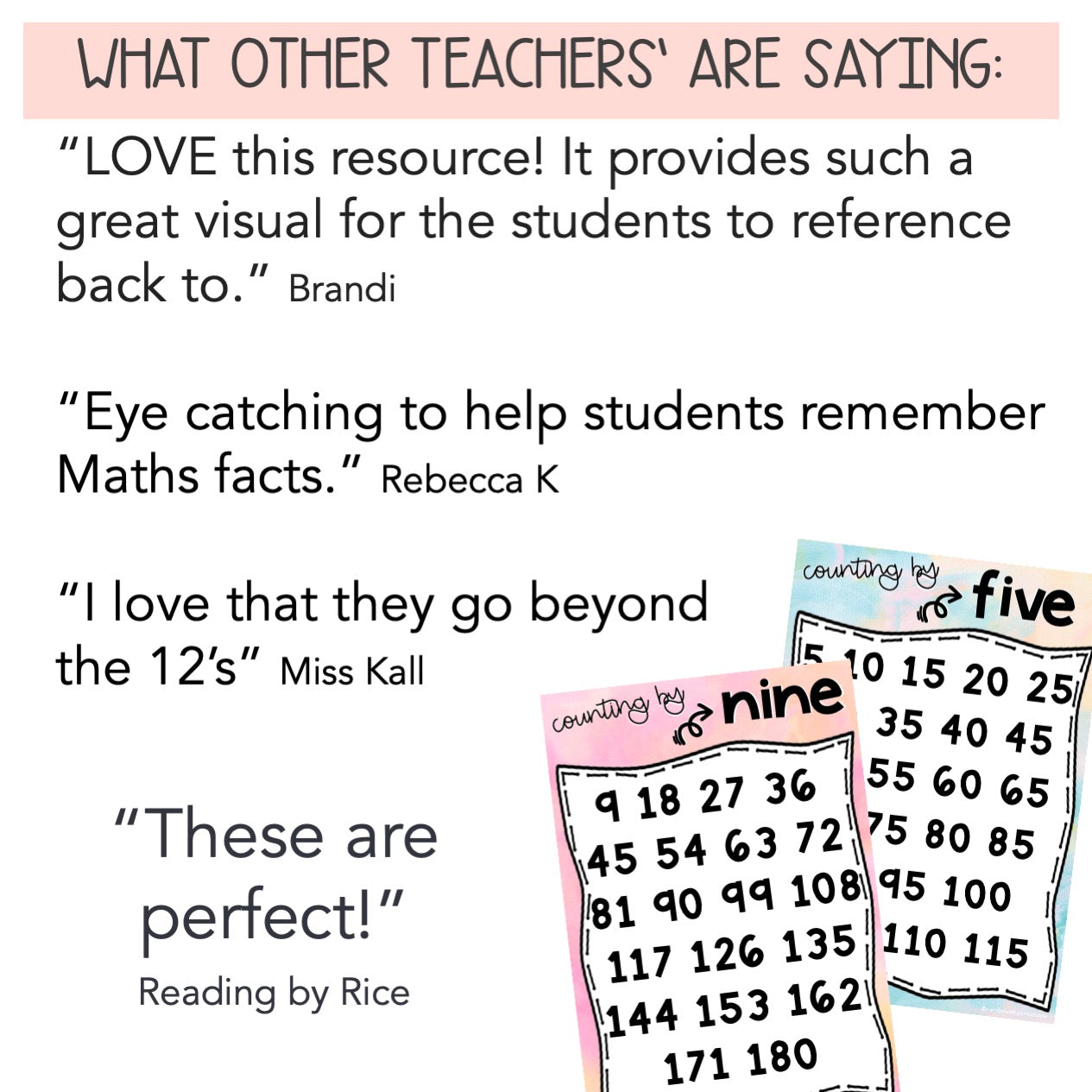 Skip Counting Posters - Maths Posters (Pastel Theme)