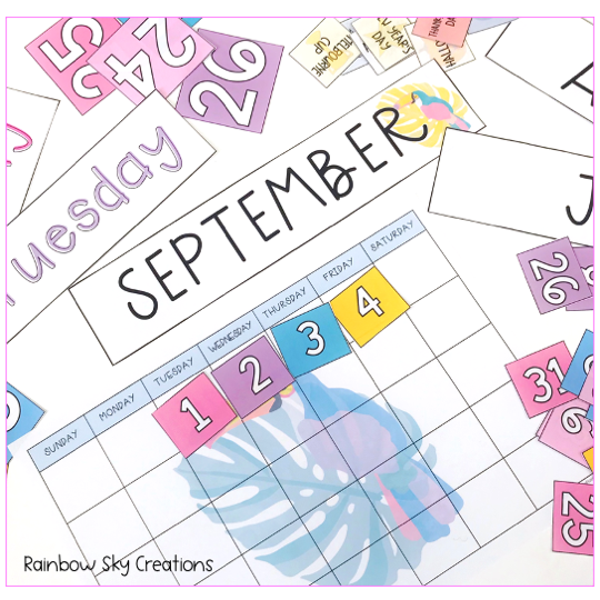 Daily & Monthly Calendar Display (Toucan Theme)