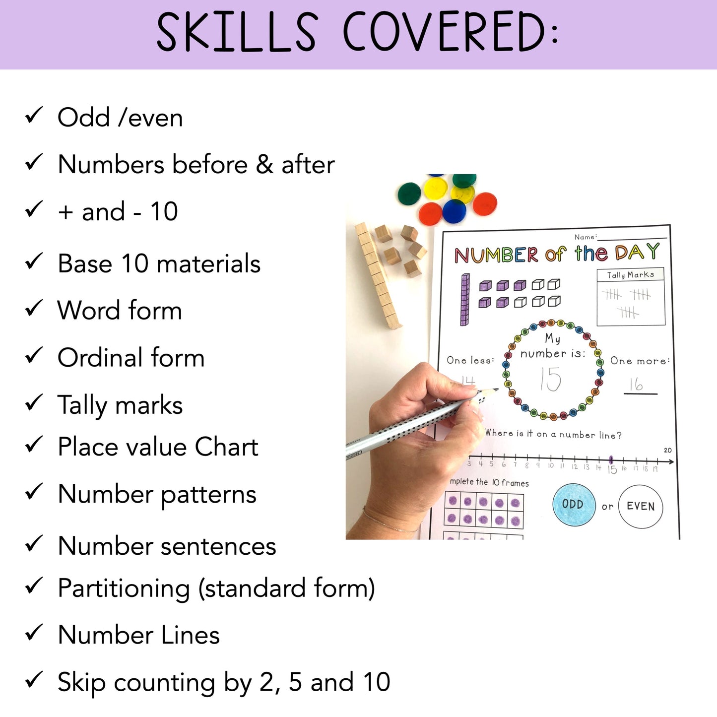 Number Of The Day Templates | Teen & 2-Digit Number Sense