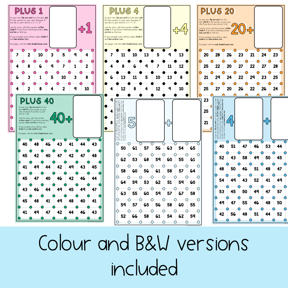 Addition Games | Number Fluency Games: Dots and Boxes