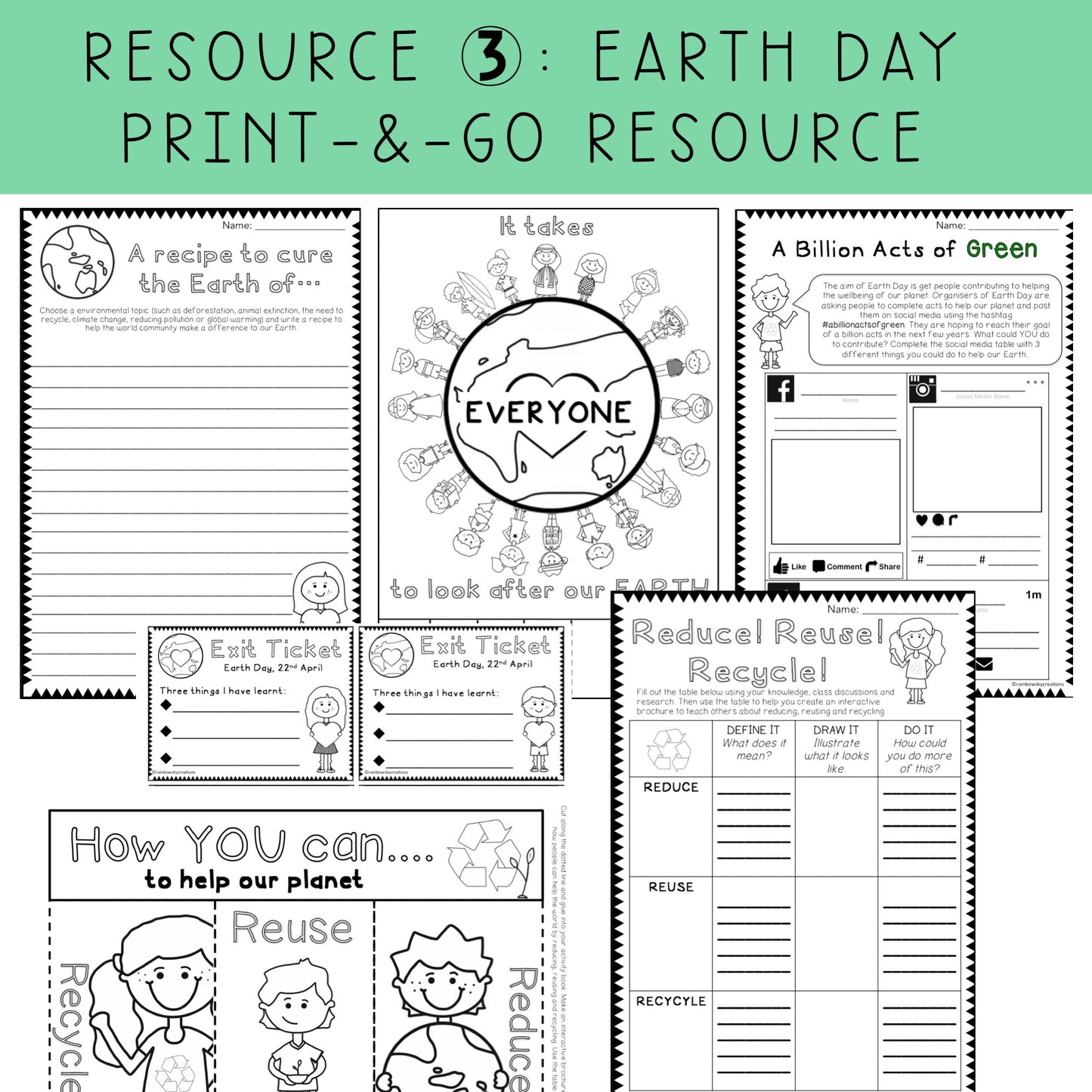 Earth Day BUNDLE | Earth Day Writing and Math Activities