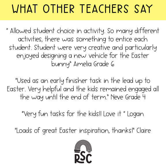 Easter Activities - Easter Worksheets - Easter Creative Thinking - Grades 3-6