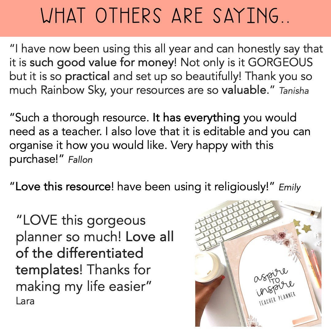 Editable Australian Teacher Planner - Annual Teacher Diary (Terracotta Arch Theme)