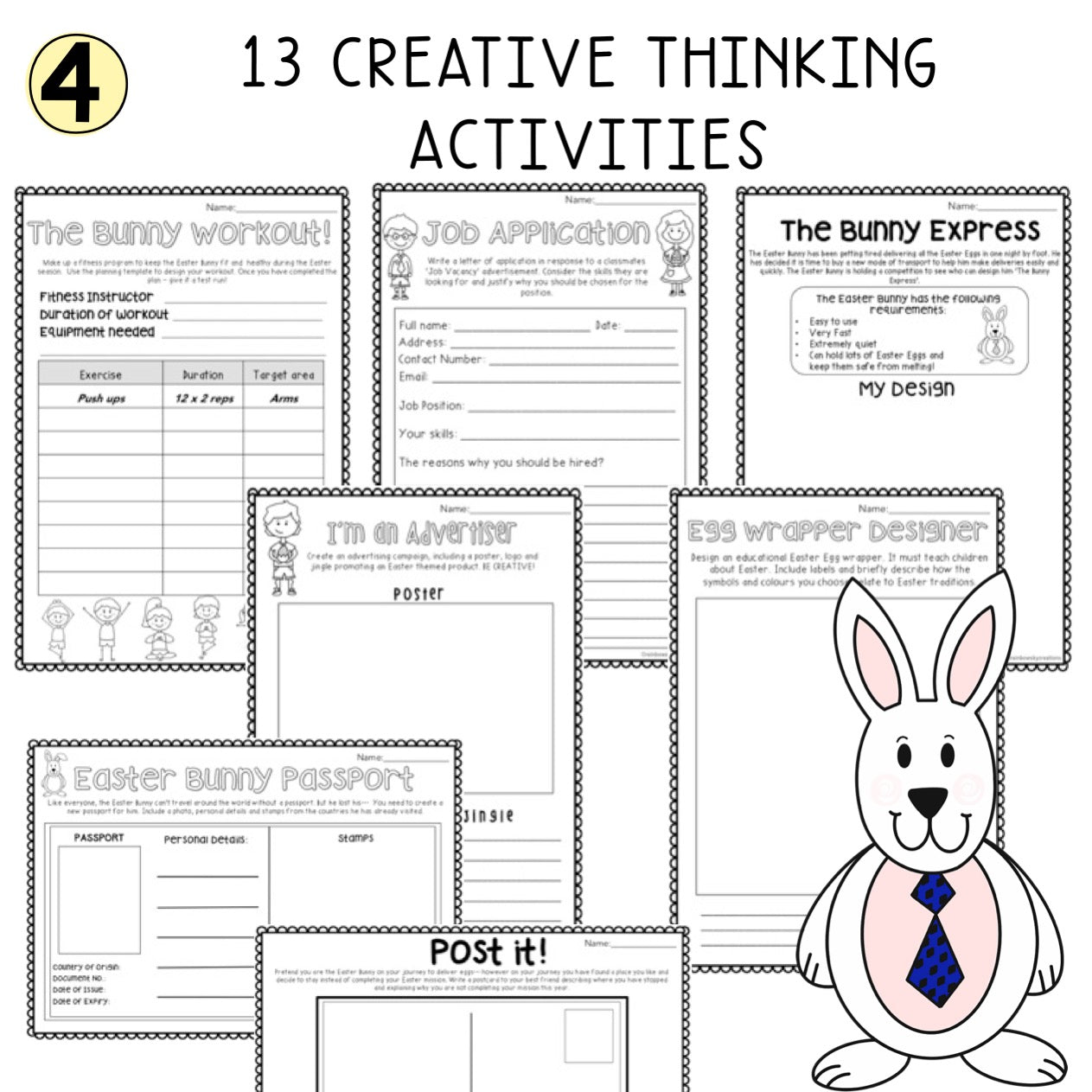Easter Activity BUNDLE | Differentiated Easter Lessons Grades 3-5