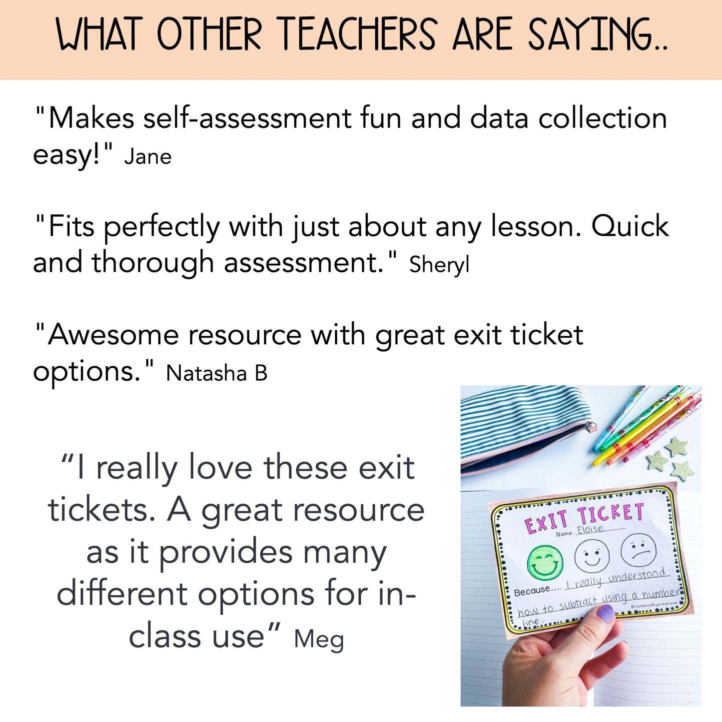 Exit Tickets | Exit slips for any lesson or subject