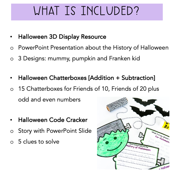 Halloween Bundle for Grades 1-2