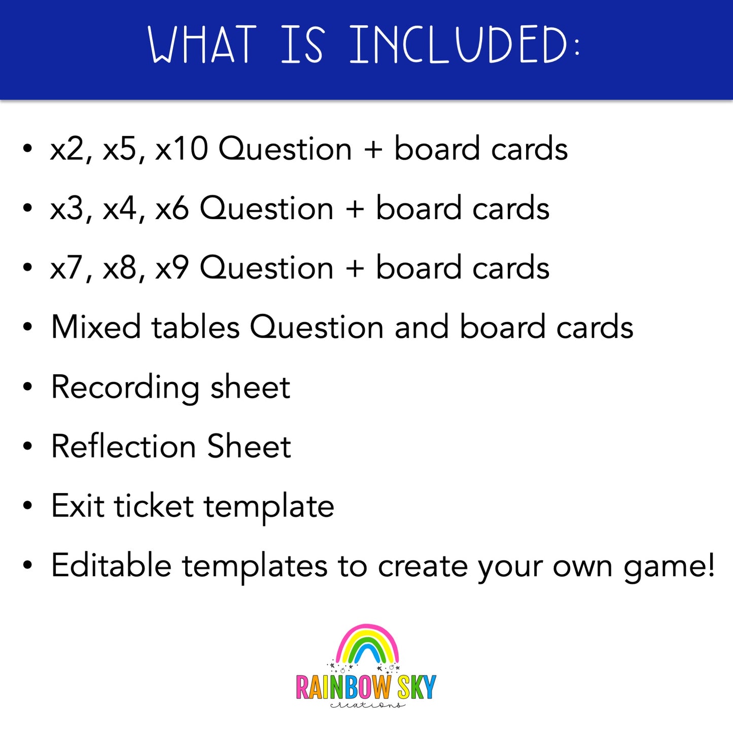 Multiplication Fluency Game -Times Table Fluency (Editable)