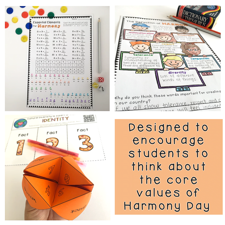 Year 3 - 4 Harmony Day Pack