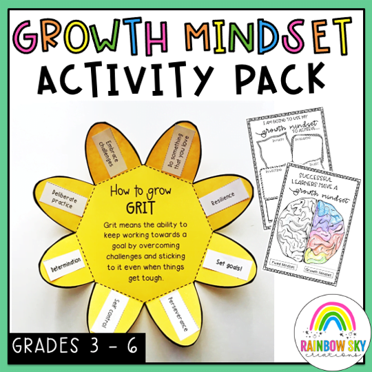 Growth Mindset Activity Pack | Print and Go | Grade 3 - 6