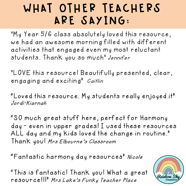 Year 5 - 6 Harmony Day Pack