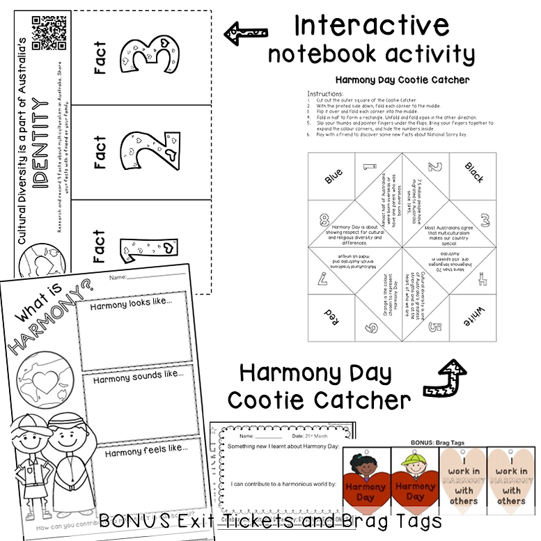 Year 3 - 4 Harmony Day Pack