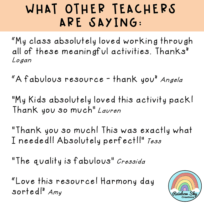 Year 3 - 4 Harmony Day Pack