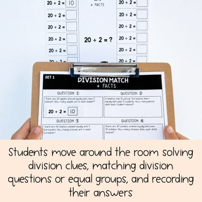 Division Word Problems - Math Story Problem 3rd 4th Grade Review
