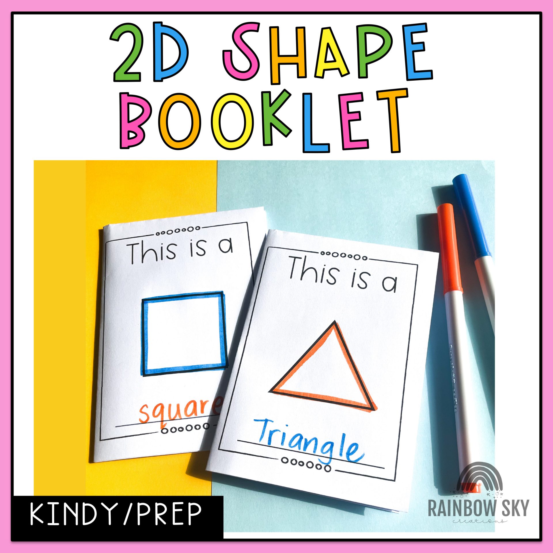 2D Shape Booklets | Identifying Properties of 2D Shapes | Kindergarten