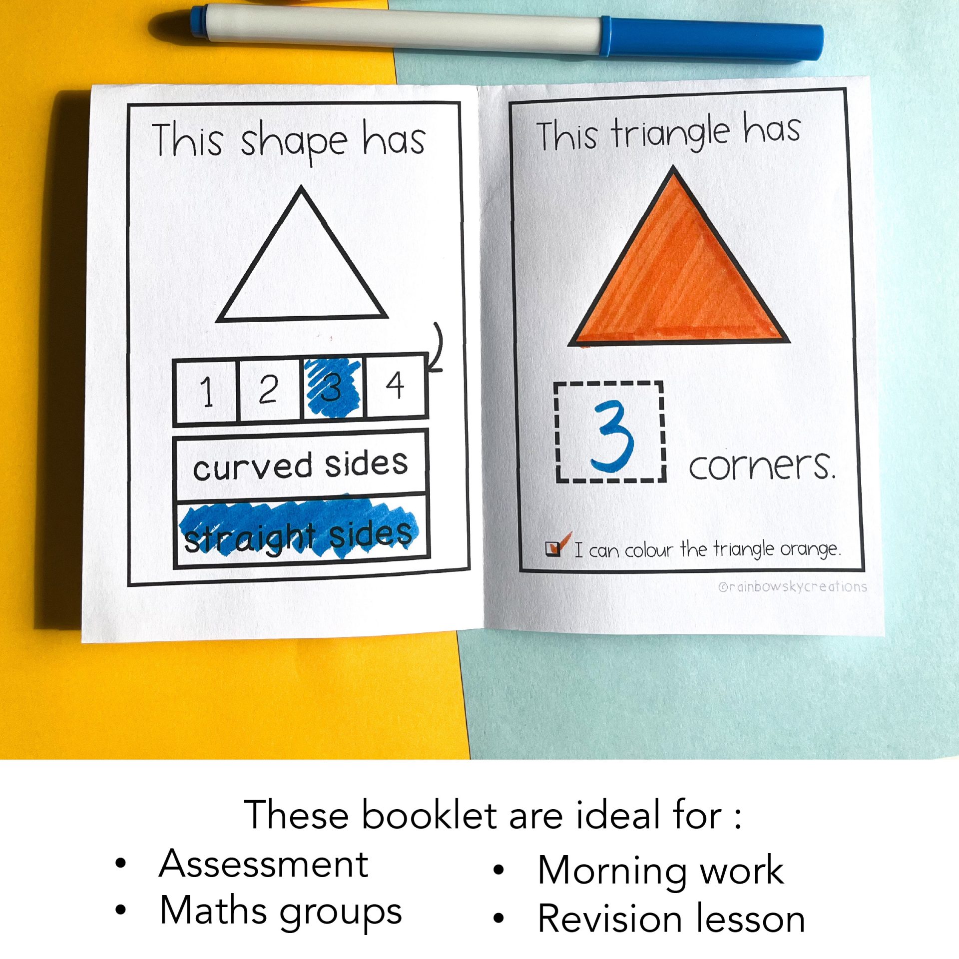 2D Shape Booklets | Identifying Properties of 2D Shapes | Kindergarten