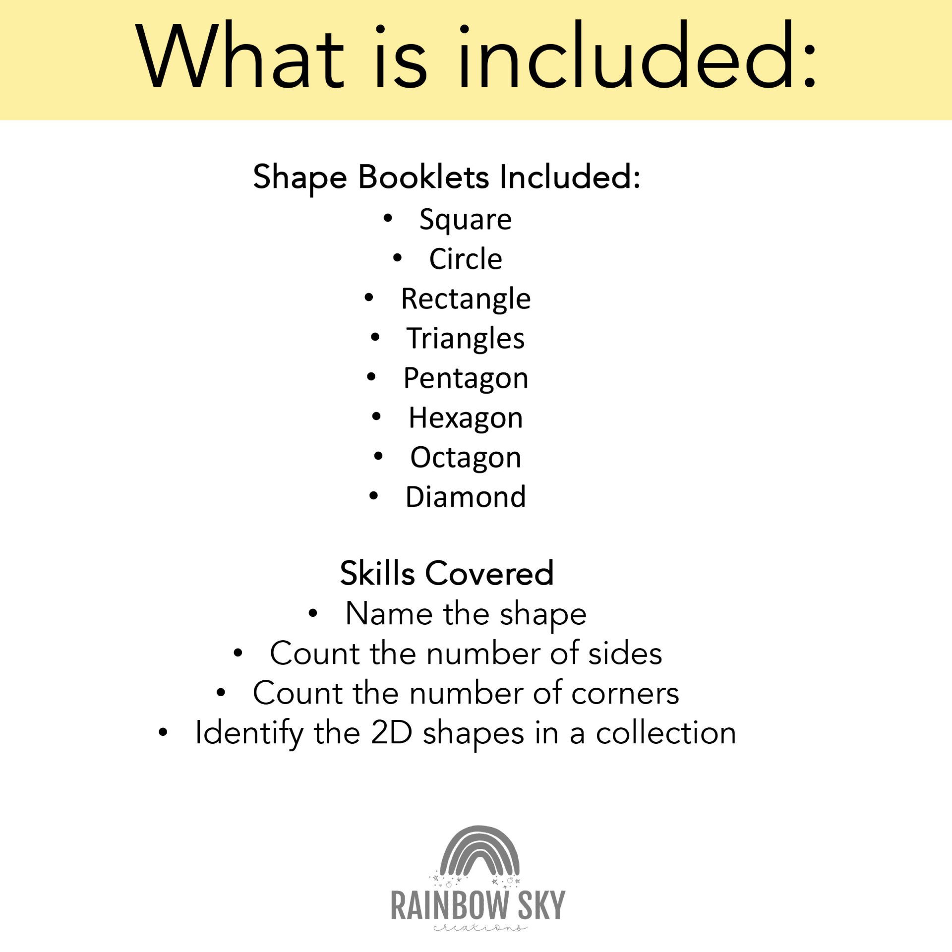 2D Shape Booklets | Identifying Properties of 2D Shapes | Kindergarten