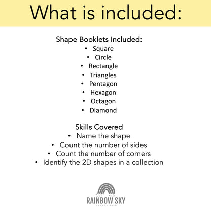 2D Shape Booklets | Identifying Properties of 2D Shapes | Kindergarten