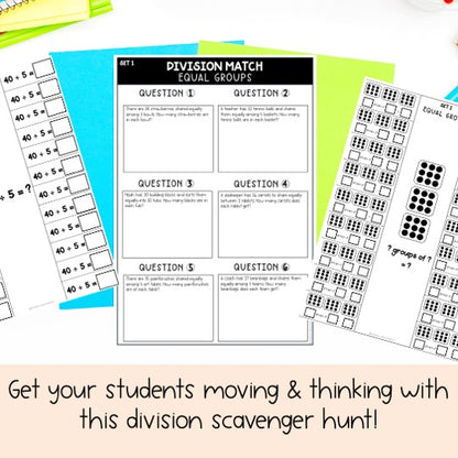 Division Word Problems - Math Story Problem 3rd 4th Grade Review