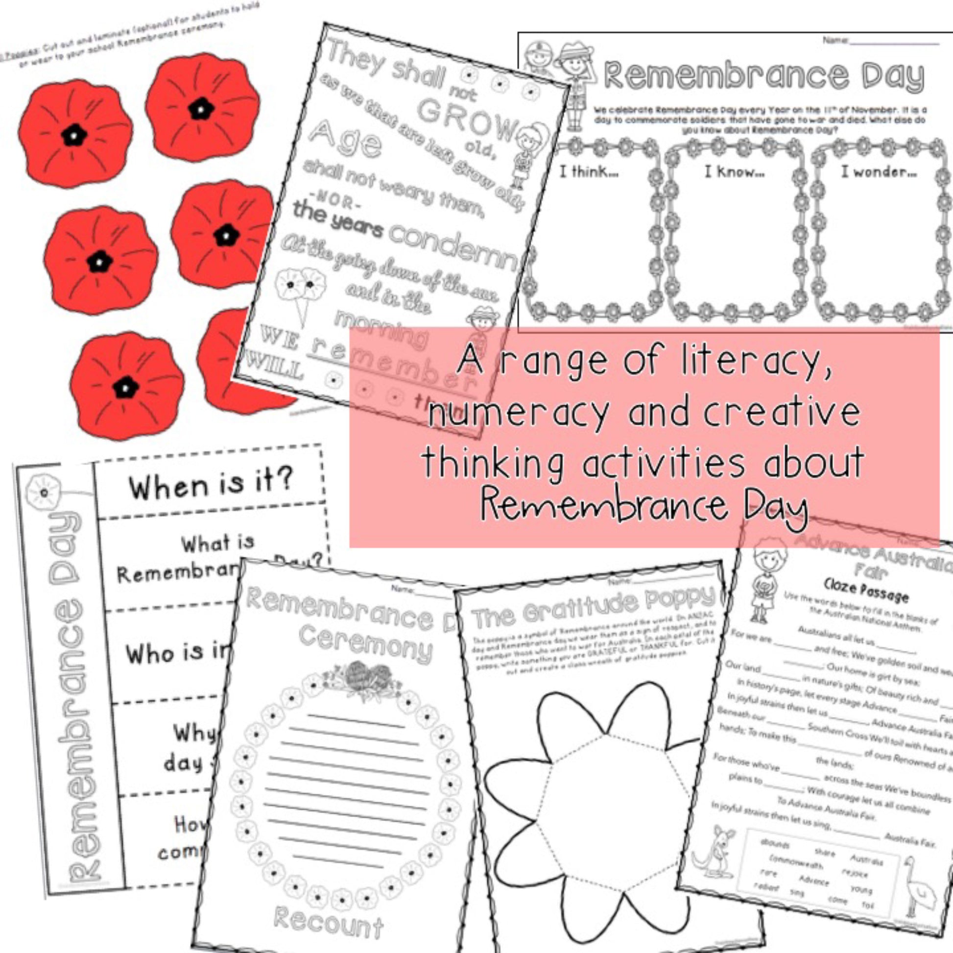 Remembrance Day Activities Australia | Years 3-4