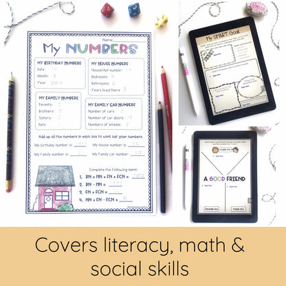 Australian Back to School Activities Pack - Year 3 and 4 - NO PREP