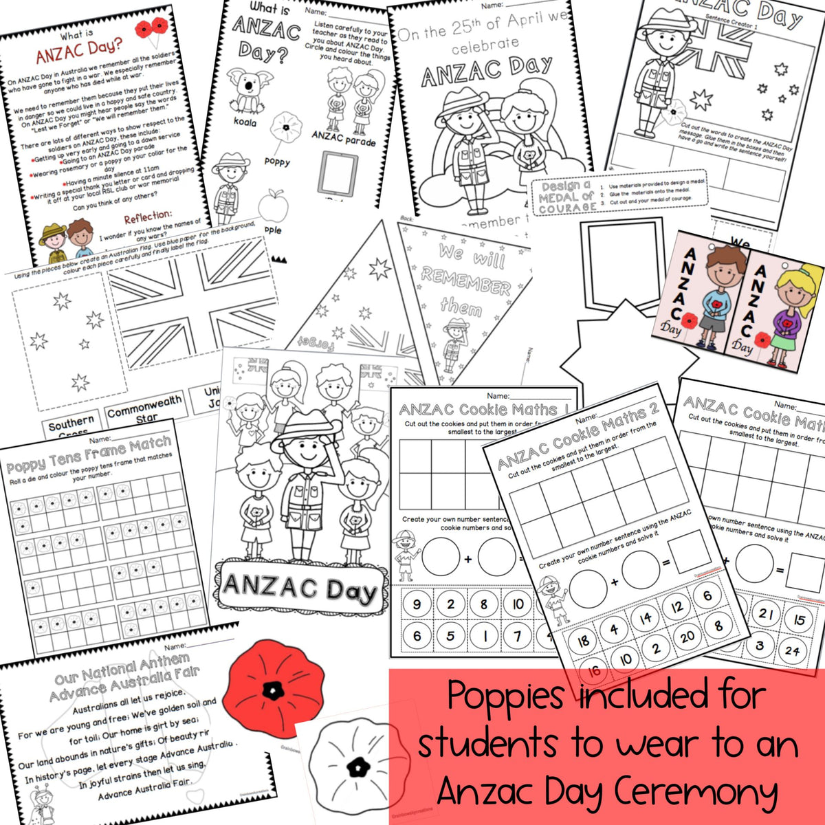 ANZAC Day Activities - Kindergarten – Rainbow Sky Creations AU
