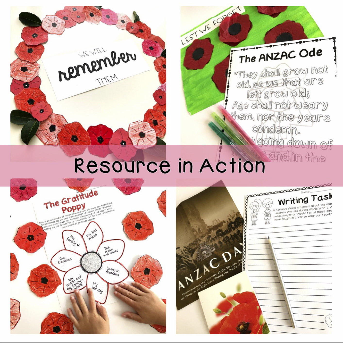 ANZAC Day Activities | Year 3 and Year 4 | Paper and Digital