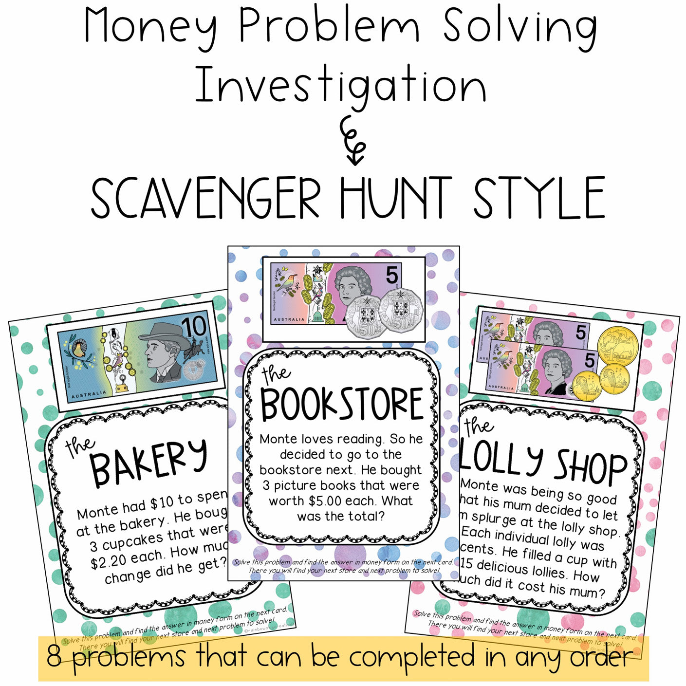 Australian Money Investigation | Hands on Australian Money Word Problems | Year 3