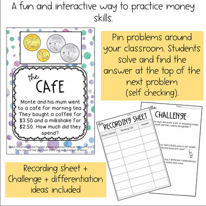 Australian Money Investigation | Hands on Australian Money Word Problems | Year 3