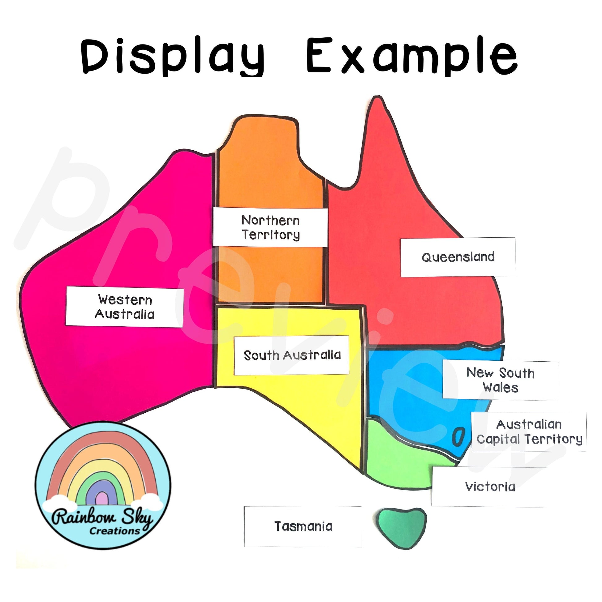 Australian Map Display and Geography Activities